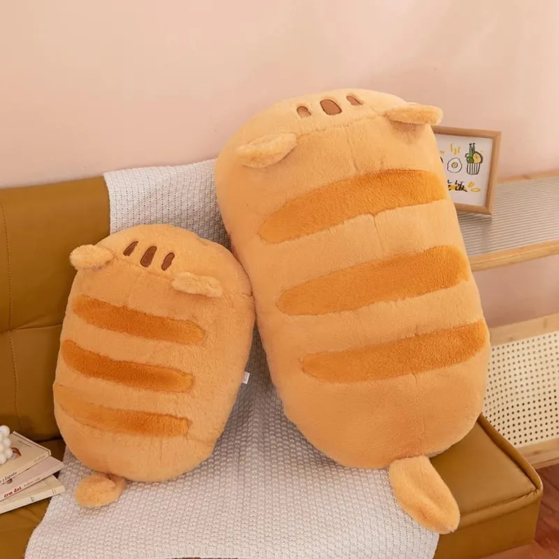 55/90cm Soft Cute Lying Cat Plush Pillow Nap Lumbar Back Support For Women Office Home Bedroom Sleeping Comfort Plush Cat Doll