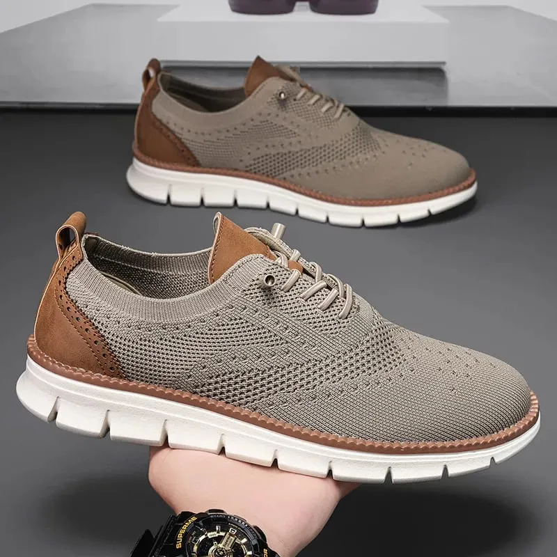 Stylish Oxfords Fashion Formal Business Urban Breathable Shoes for Male Non Slip Dress Sneakers for Man Men Casual Shoes Breeze