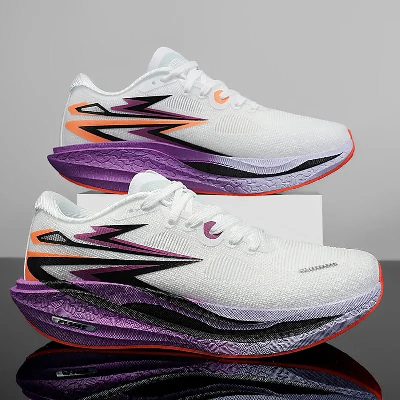 Men Running Shoes New Carbon Board Marathon Sports Shoes Breathable Lightweight Trend Women's Athletic Sneakers
