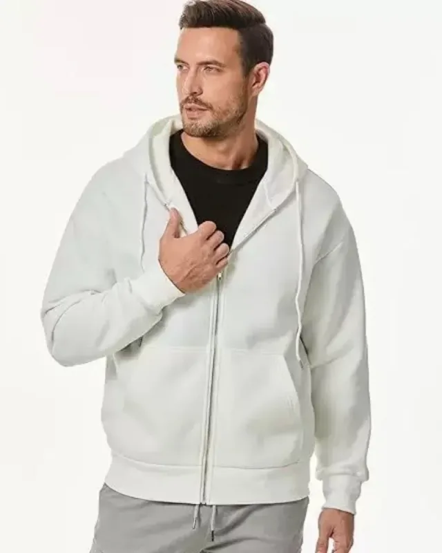 Sweat à capuche avec fermeture éclair manches longues pour homme, mode automne-hiver, décontracté, coupe ample, sweat-shirt, vêtements de sport, tenue masculine