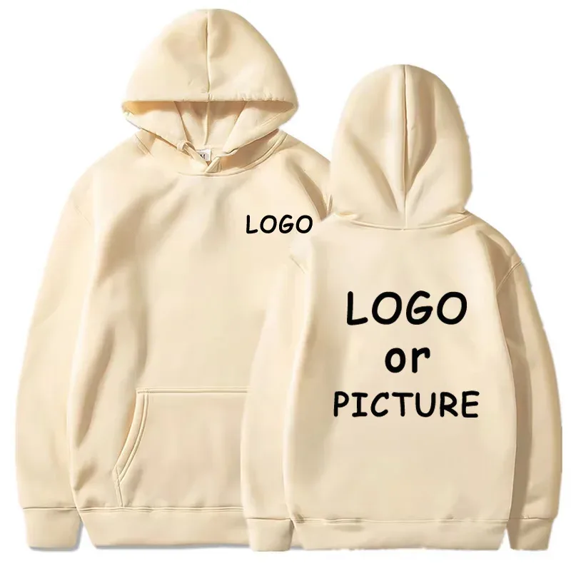 Custom logo printed men's women's casual hoodies long sleeve hoodies autumn and winter personalized street style sweatshirts.