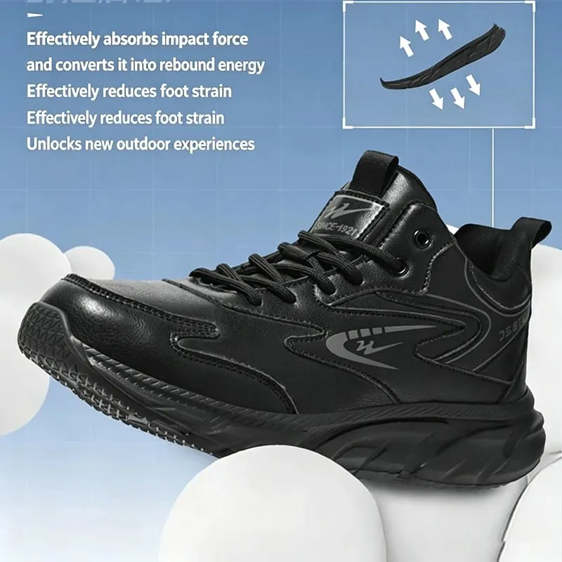 Double Star Men Sneakers 2026 New Fashion Casual Shoes Water Resistant Leather Upper Running Walking Shoes Anti Slip Lightweight — image 3