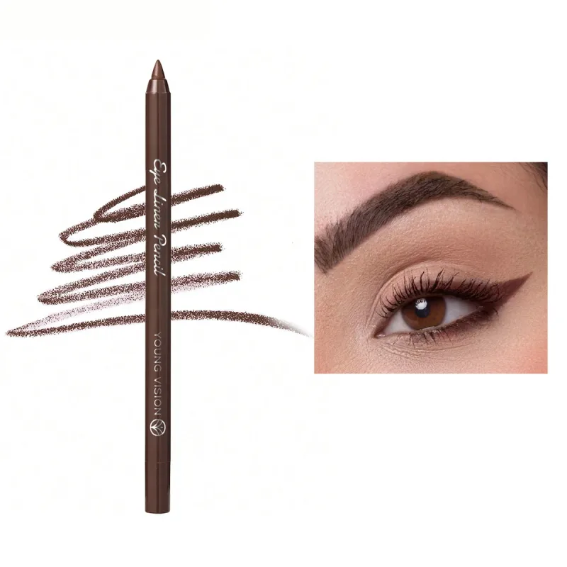 1Pc Waterproof Blue Green Eyeliner Pencil Smudge-Proof Long-Lasting Pearlescent Glitter Eye Liner High Pigmented Punk Eye Makeup