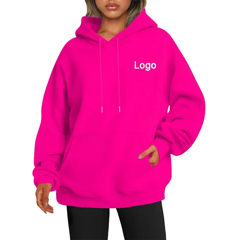 Customized Oversize Hoodies Women Fashion Printed Loose Long Sleeve Shoulder Drop Cuff Sweathsirts Streetwear Pullovers Sudadera