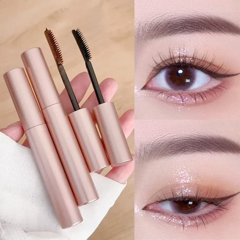 Silk Fiber Matte Mascara Makeup Ultra-Fine Brush Lengthens Eyelashes Waterproof Fast Dry Brown Black Curling Mascara Comestic — image 7