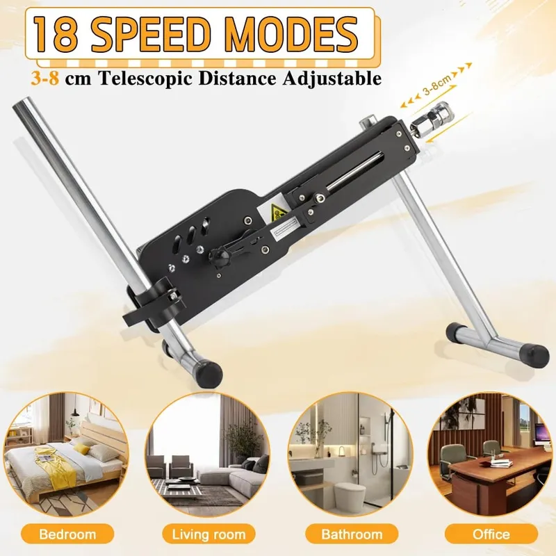 App-Controlled Mute High-Power 70W Dildo Sex Machine with Vac-u-Lock Dildo Attachments And Pumping Gun Adult Toy