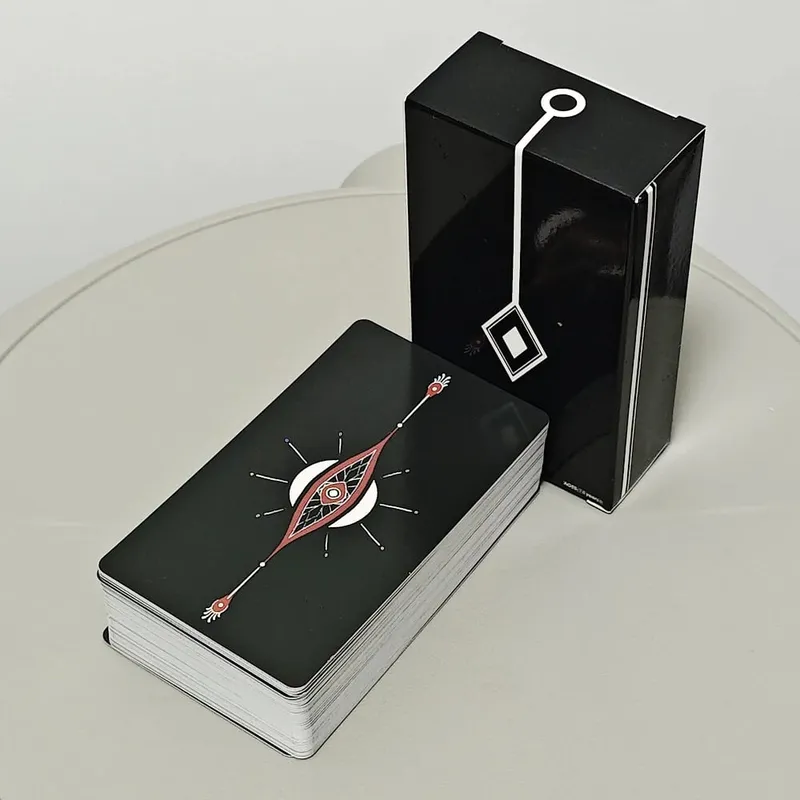 10.3*6cm - Dirty Red Tarot Deck 78 Pcs Tarot Cards Channel Energy Through Bold Strokes and Striking Contrasts