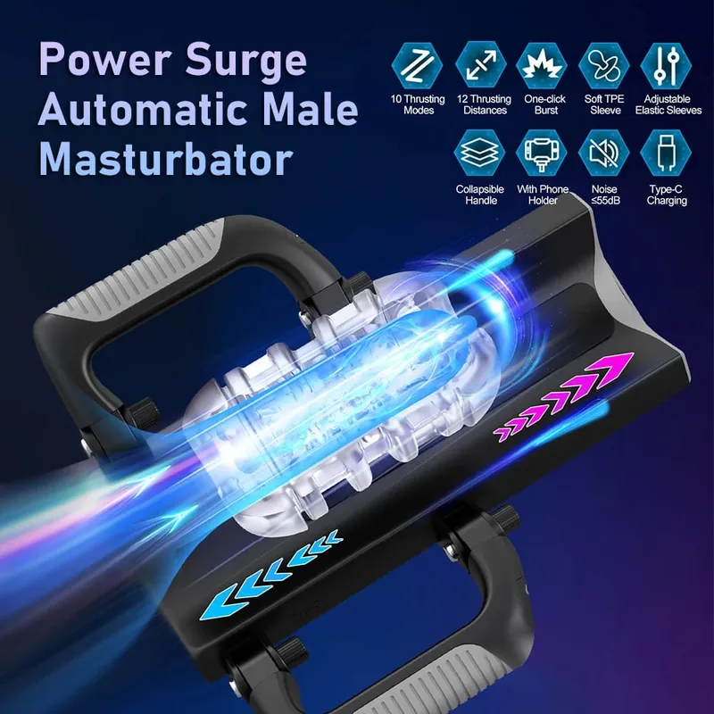 12cm 6-Segment Fixed-point Telescopic High Speed Male Masturbator One-Key Burst Masturbation Cup Trainer Sex Toys for Men
