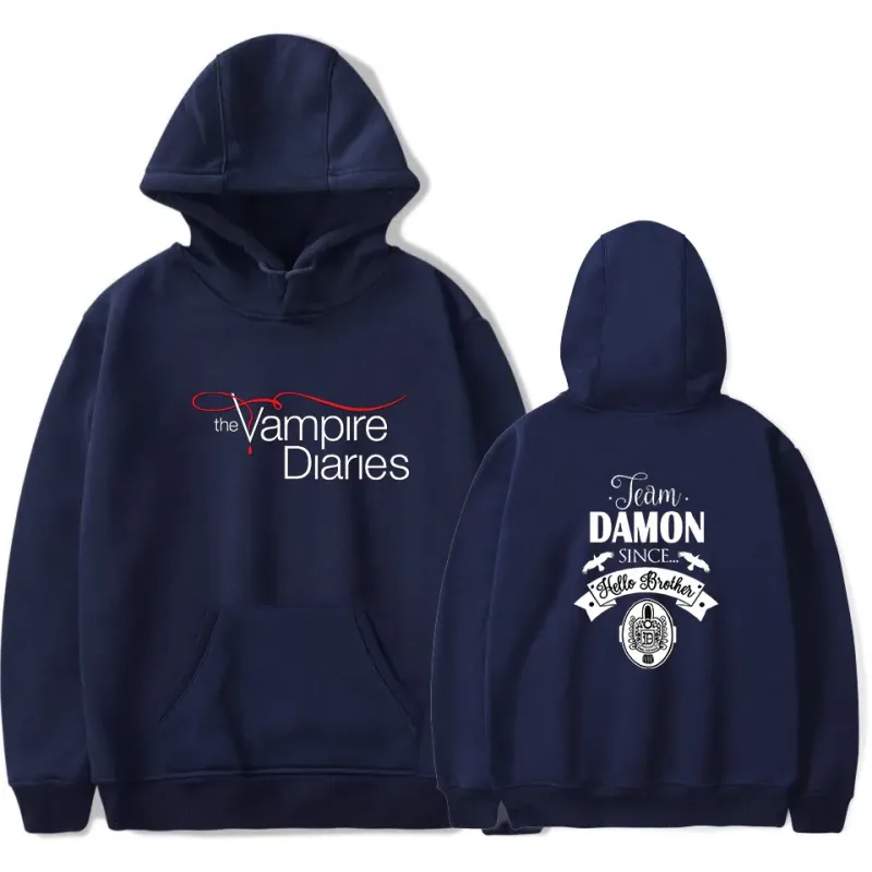 The Vampire Diaries Hoodies Men Clothes Long Sleeve Women Loose Streetwear Autumn Funny Sweatshirt Fashion Casual Hoodies