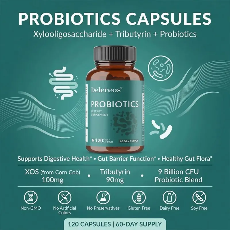 Probiotic Capsule - Supports Gut Health Immune Health Burns Fat Boosts Metabolism and Increases Energy Supplements