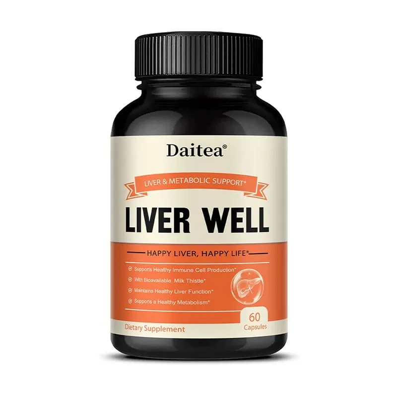 Milk Thistle Capsules - for Health Boosts Liver Detox Antioxidants for Skin and Digestive Liver Health