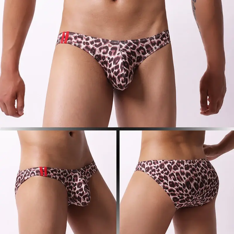Men's Underwear Breathable Panties Fashion Printed Underpants Low Waist Lingerie Briefs
