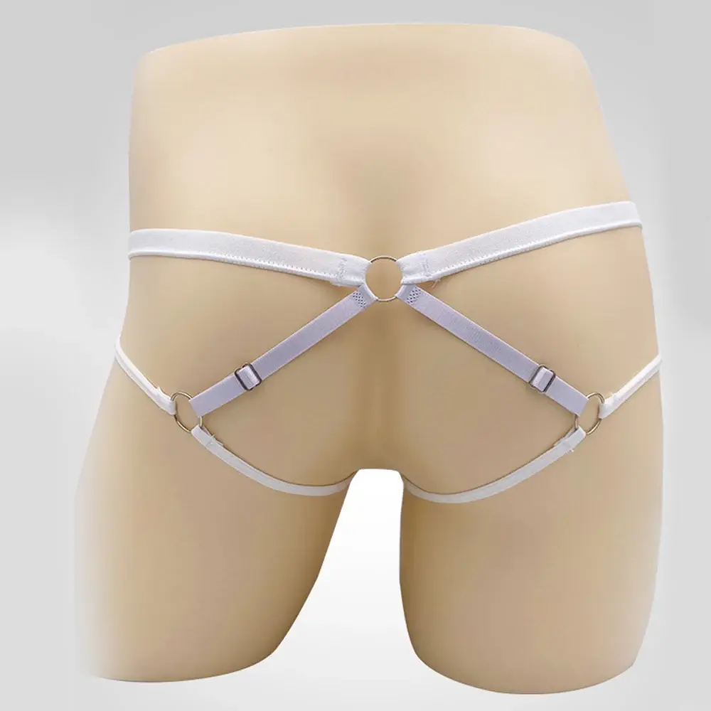 Sous-vêtements Sexy pour hommes, string, Lingerie exotique, culotte en dentelle transparente, pochette ajourée, motif floral, ceinture réglable — image 3