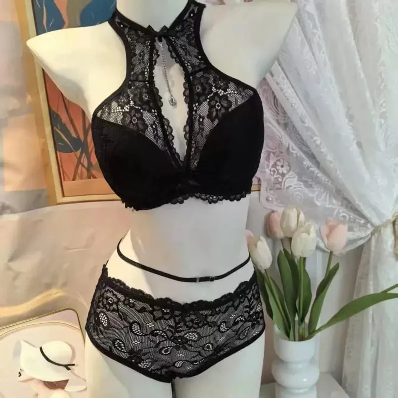Lencería francesa elegante para mujer, Bralette de encaje inalámbrico con busto pequeño, efecto Push Up, sin aros, tirantes finos, comodidad para el día a día