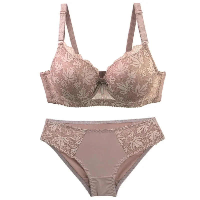 DaiNaFang 2026 New Sexy Female Lingerie ABC Cup Push Up Bras Set Breathable Women Bow Floral Underwear Panties Briefs