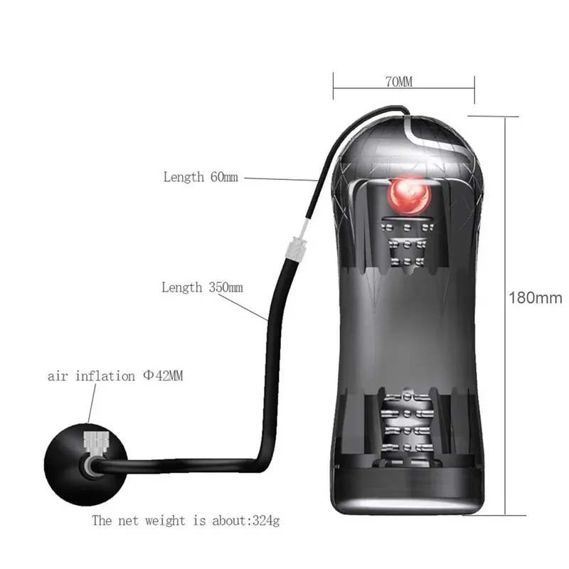 Male Masturbation Cup Adult Products Pocket Pussy Glans Stimulator Penis Trainer Inflatable Bulb Squeeze Sex Toys For Men