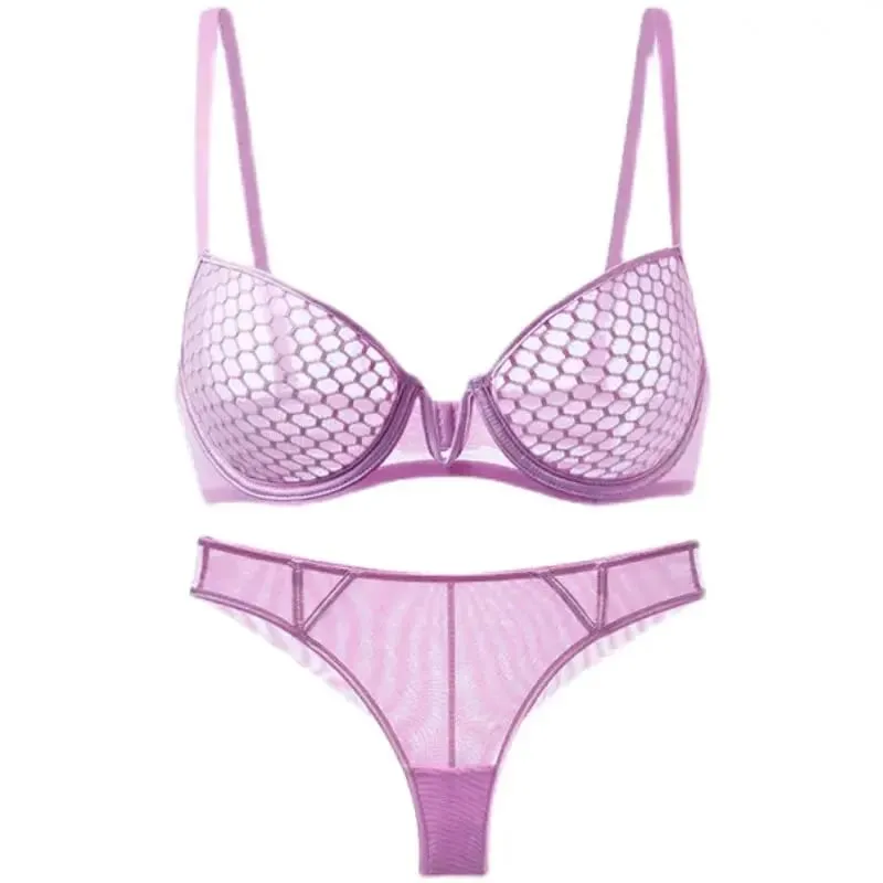 Ultra-Thin Minimizer Bra Set For Large Bust Women Summer Style Soft Underwire Side Support Anti-Sagging Comfort Daily Lingerie