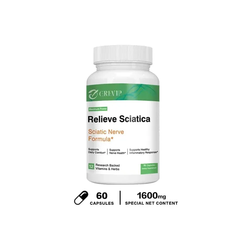 Sciatic Nerve Health Support - Helps Relieve Joint Pain Supports Daily Nervous System Bone & Nerve Health Balances Inflammation