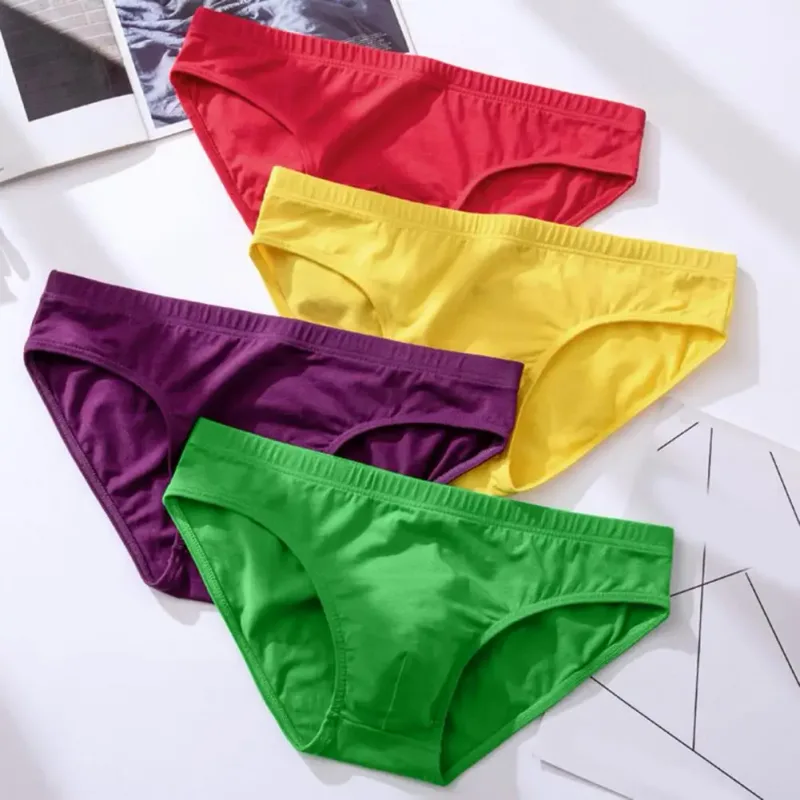 Celana Katun Celana Pria Dewasa Pakaian Dalam Pria Warna Solid Bersirkulasi Melar Celana Dalam Katun Pinggang Rendah Cotto Pria Ukuran Besar