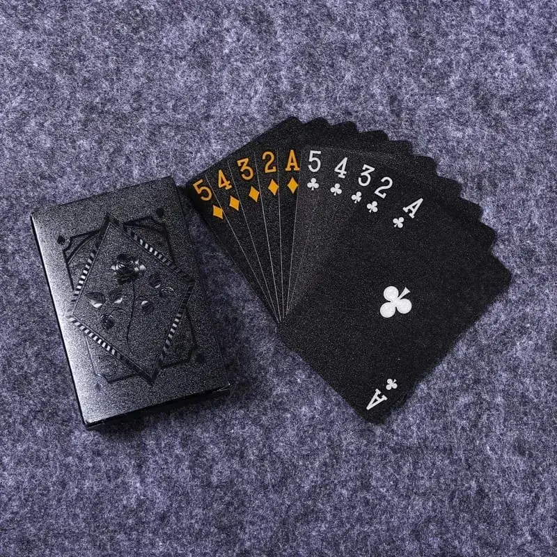 /Color Black Gold Playing Card Game Card Group Waterproof Poker Suit Magic Dmagic Package Board Game Collection Entertainment