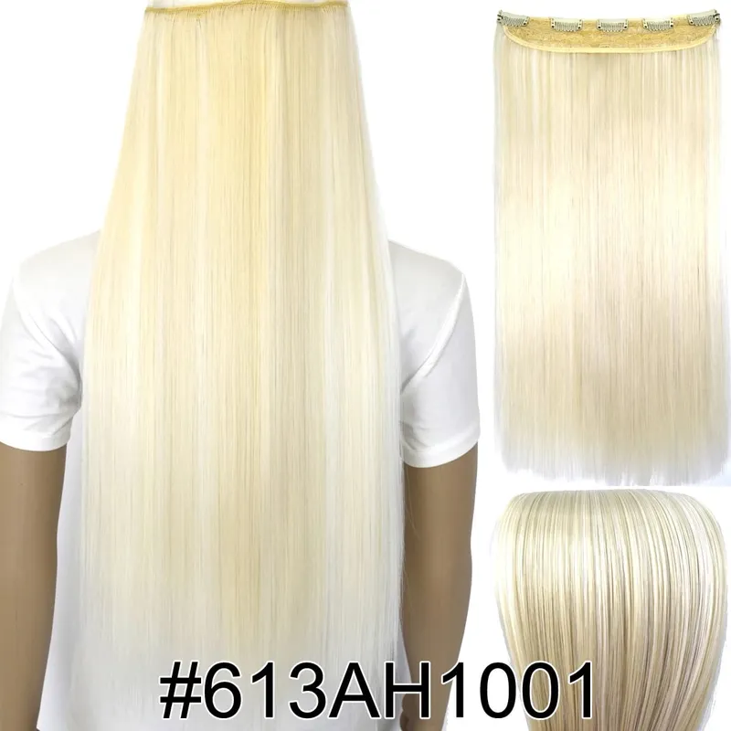 合成繊維耐熱 120gr ストレート 5 クリップオンクリップインヘアエクステンション 5006