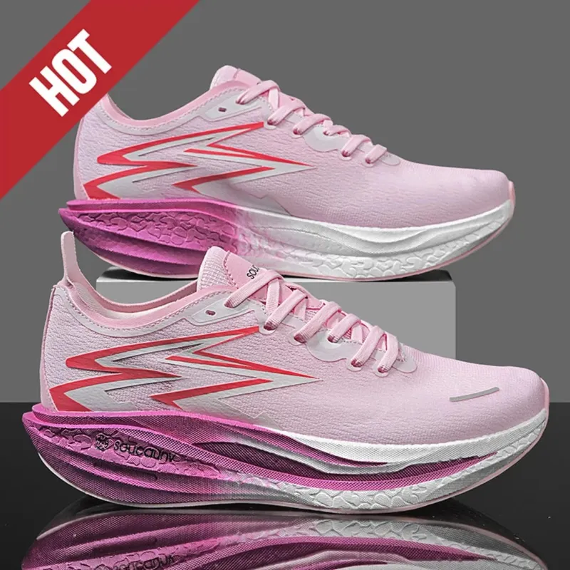 Men Women Carbon Plate Marathon Running Shoes Breathable Lightweight Non-Slip Racing Training Sports Athletic Sneakers Casual — image 5