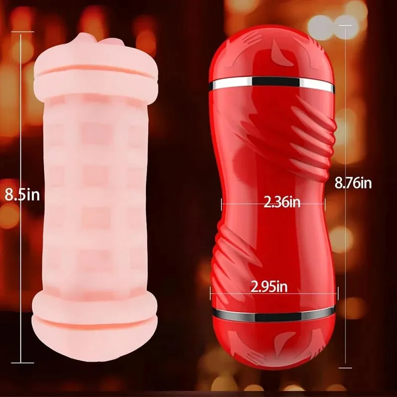 2 IN 1 現実的な人工膣男性用オナホールカップディープスロートフェラマッサージポケットプッシーエロペニス大人の大人のおもちゃ — image 6