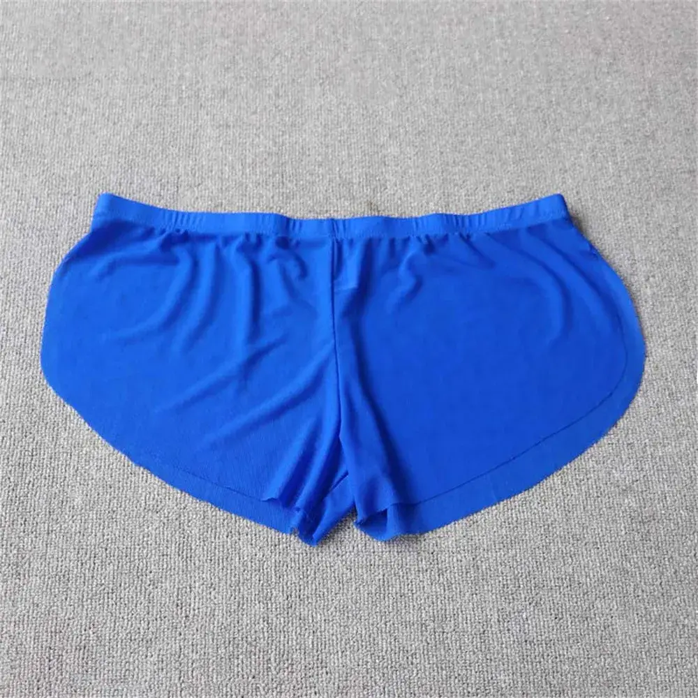 セクシーな透明メッシュボクサー男性ホット男性トランク下着快適なアロパンツ夏のカジュアルショーツ