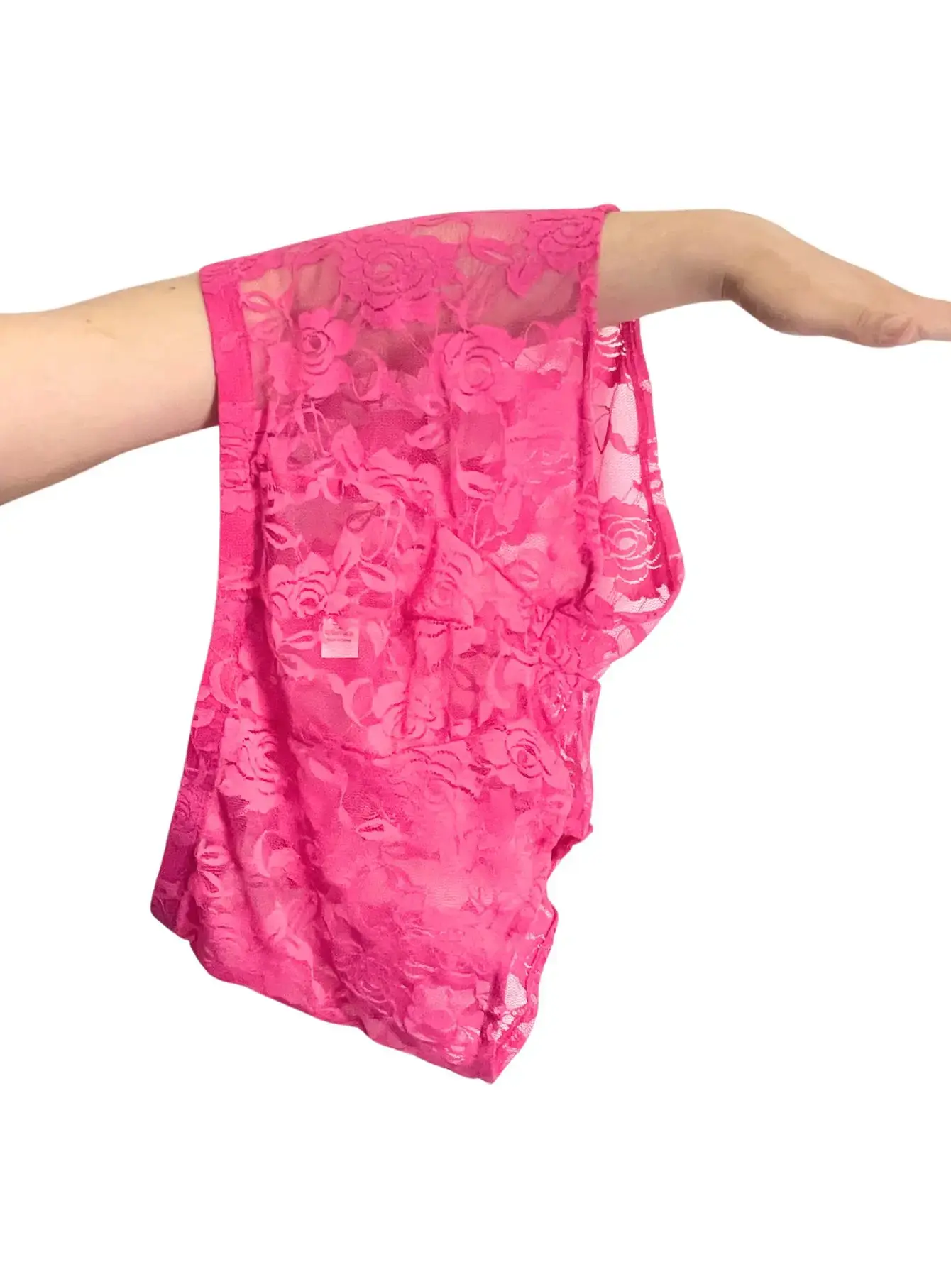 1 pieza de bordado de encaje sexy de nuevo diseño de moda para hombres, ropa interior de esquina plana de encaje transparente de alta elasticidad, sexy, seda de hielo 3256811662670417