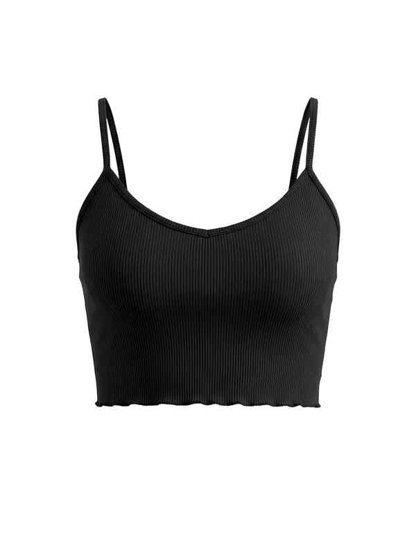 2026 New Ribbed Knit Crop Top Sleeveless Low Cut Cami Bodycon Slim Fit Basic Vest for Streetwear & Vacation