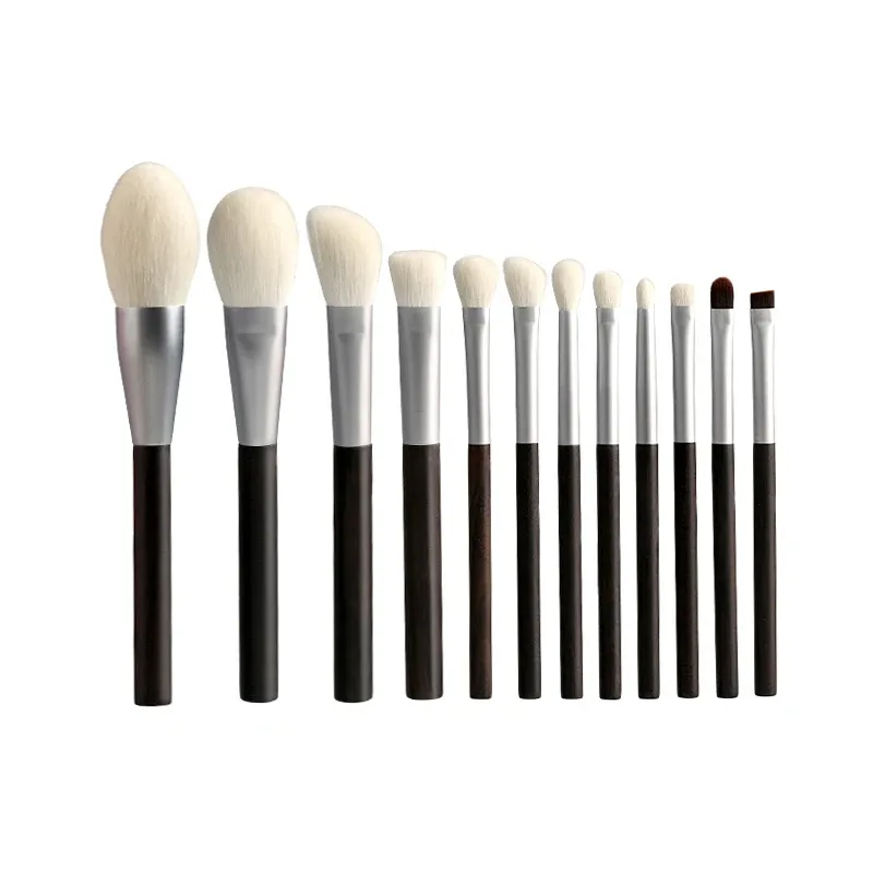 Ebony Handle Handmade Makeup Brushes 1pc Soft Saibikoho Goat Hair Face Powder Blush Eye Shadow Brush Professional Make Up Brush