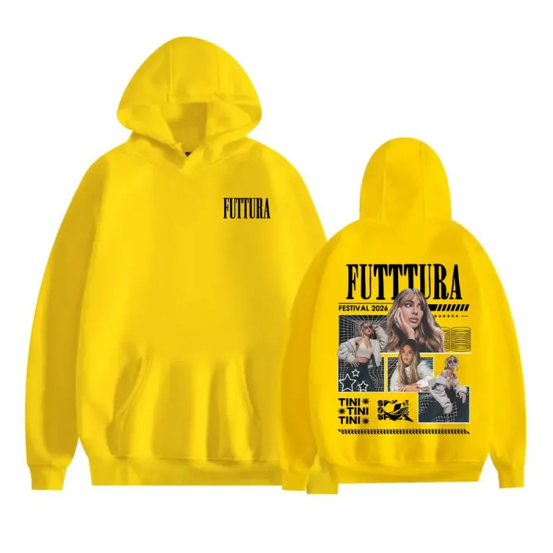 Tini Stoessel Futtura Album 2026 Merch Hoodies Men Women Clothing Vintage Aesthetic Sweatshirt Cozy Fleece Long Sleeve Pullovers