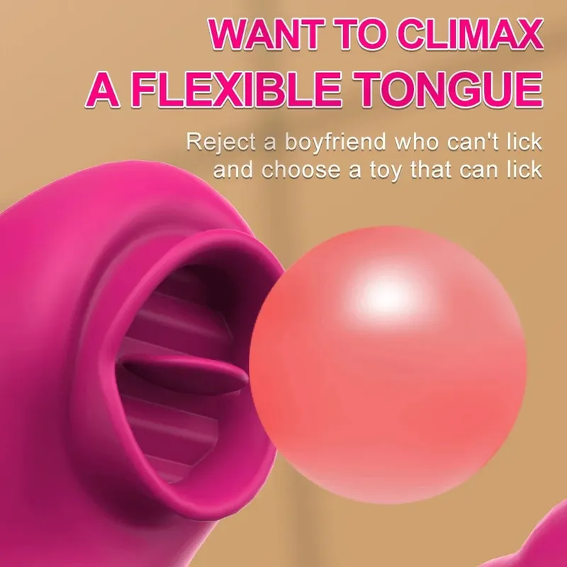 Dildo Vagina Massage Wand G-Spo Licking Clitoral Vibrator Female Sex Toy Clitoris Stimulate Tongue Vibrator Adult Women Sex Toy — image 3