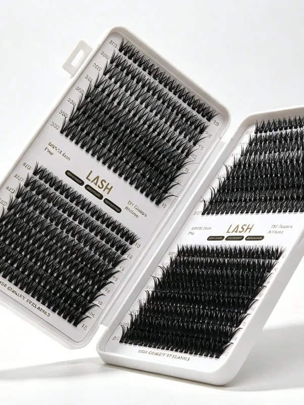 640Pcs DIY Lash Clusters Book Mixed Length 30D 80D D Curl 10-16mm Individual Lashes Home Eye Makeup Tool