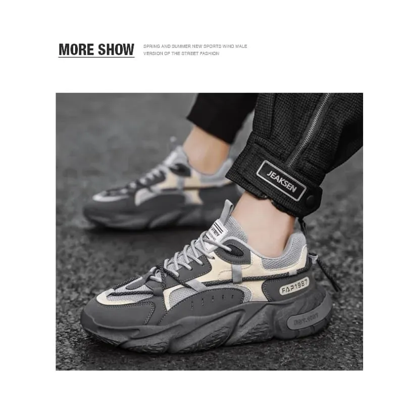 2026 Winter New Men's Shoes Trendy Sport Running Casual Versatile Breathable Height-increasing Dad INS Trendy Sneakers
