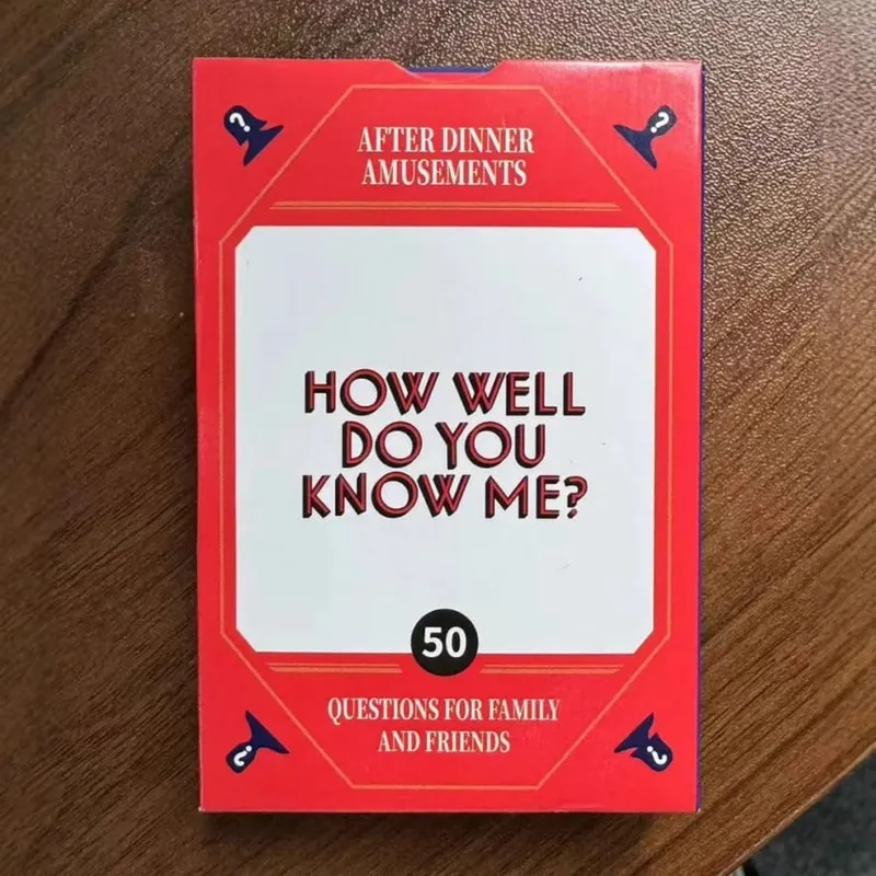 Multi-Themed Dinner Party Mini Card Game Portable Travel Party Games Trivia Riddles & Conversation Starters for Adults & Kids