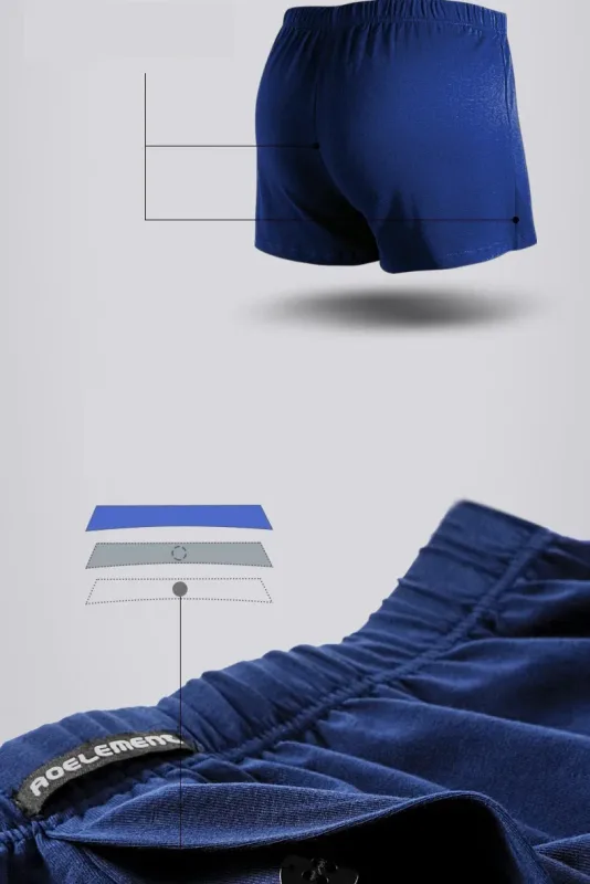 Boxer da uomo casual in cotone intimo da uomo bauli in tessuto pantaloni a freccia boxer larghi maschili Homme Pouch mutande taglie forti L-3XL