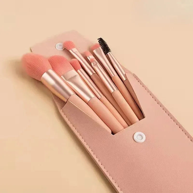 8pcs/bag Soft Fluffy Makeup Brushes Set for Cosmetics Foundation Loose Powder Eyeshadow Kabuki Blending Makeup Brush Beauty Tool
