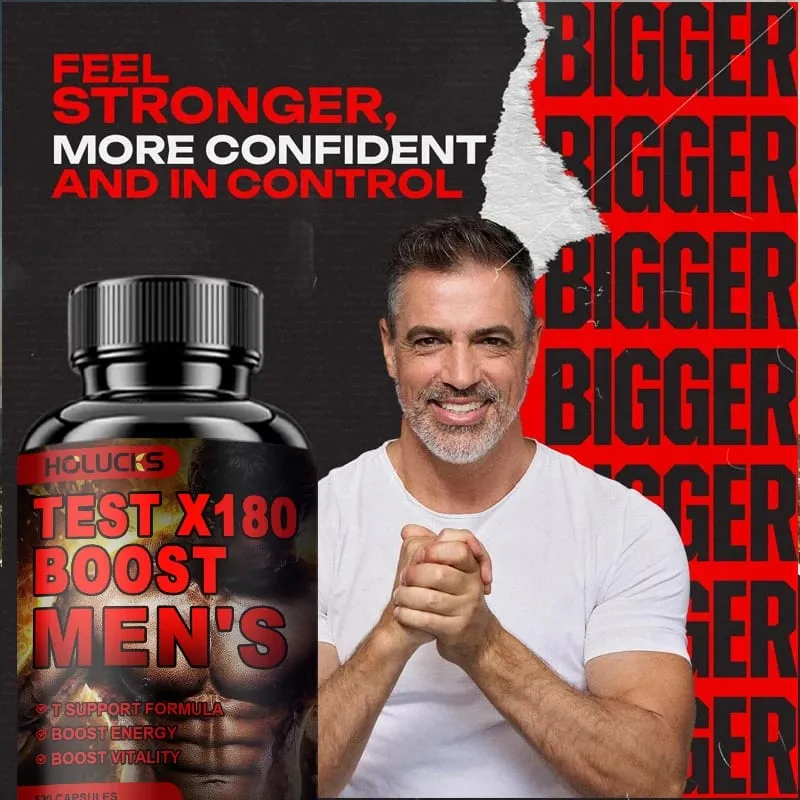 Test X180 Boost 9-in-1 T Support for Men with D-Aspartic Acid Fenugreek Tribulus Terrestris Boost Vitality & Performance