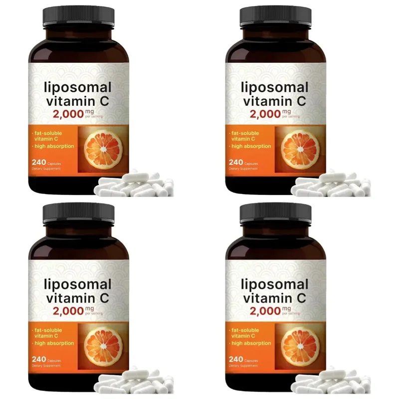 Liposomal Vitamin C 2 000 มก. รองรับสุขภาพของสารต้านอนุมูลอิสระและระบบภูมิคุ้มกัน การดูดซึมสูง ปลอดจีเอ็มโอ ปราศจากกลูเตน– 240 แคปซูล