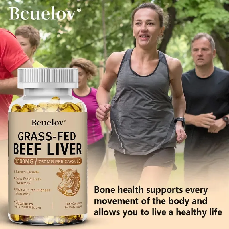 New Zealand Grass-fed Dried Beef Liver Capsules To Support Heart Brain Blood Liver Health and Immune System 120 Capsules