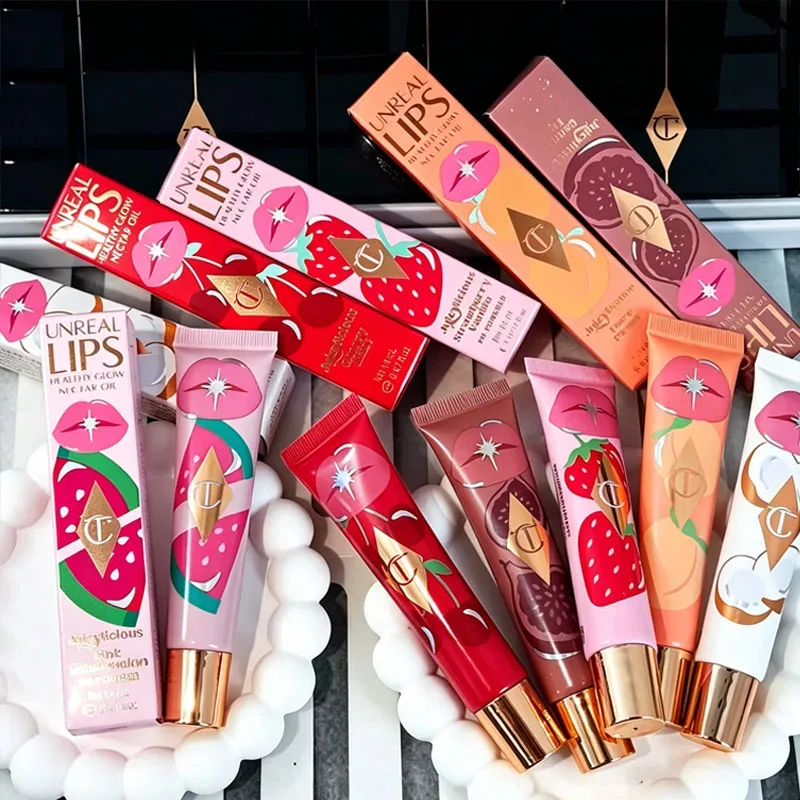 Mewah CT Multicolored Water Light Lip Gloss Last Hydrating Lip Balm berbentuk hati Berus Bibir Petua&Jeli Lip Gloss Hadiah Mekap