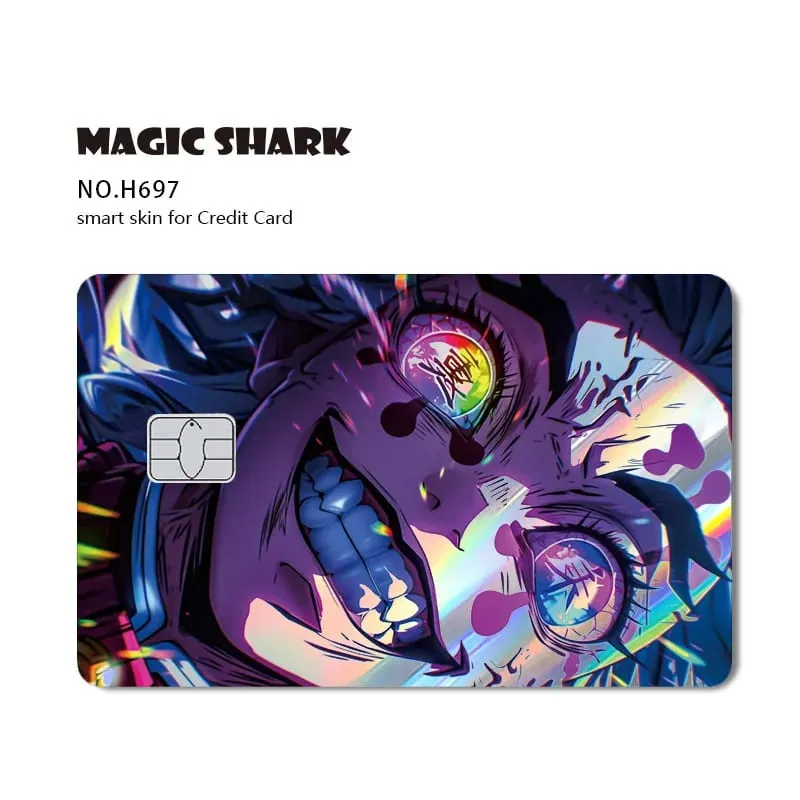 Magic Shark 2026 New Hot Demon Slayers Anime Shinny Holographic Laser Skin Cover Sticker Film for Debit Credit Bank Card