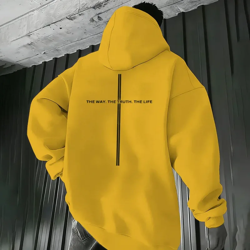 Christianity Jesus Men Women Hoodies Luminous Style Letter "The Way The Truth The Life" Casual Hoody Unisex Bible Verses Hoodie — image 13