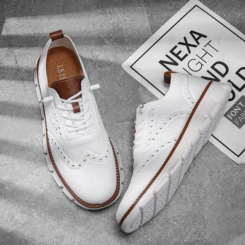 Men's Casual Shoes Mesh Breathable Business Office Shoes Designer Comfortable Soft Soled Fashion Shoes Sports Slip On Sneakers