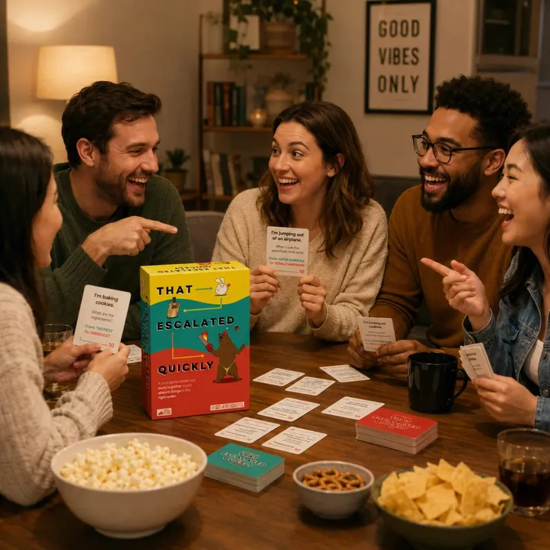 That Escalated Quickly Card Game Funny Party Board Game Family Team Strategy Game for Kids and Adults English Version