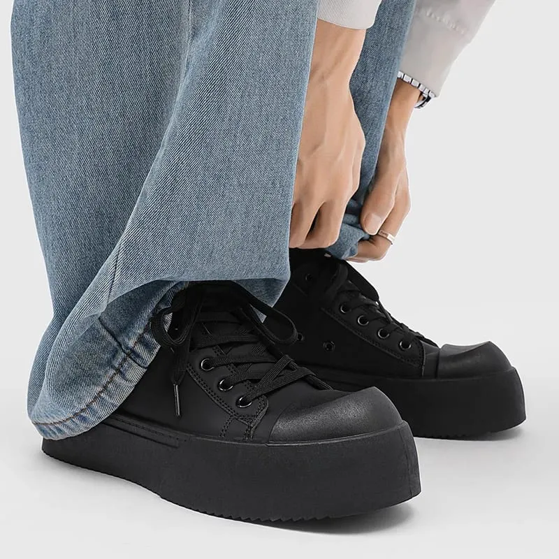 2025 Men Height Increasing High Top Platform Sneakers 8 Cm Elevator Wear-Resistant Korean Street Shoes Zapatillas Deporte — image 4