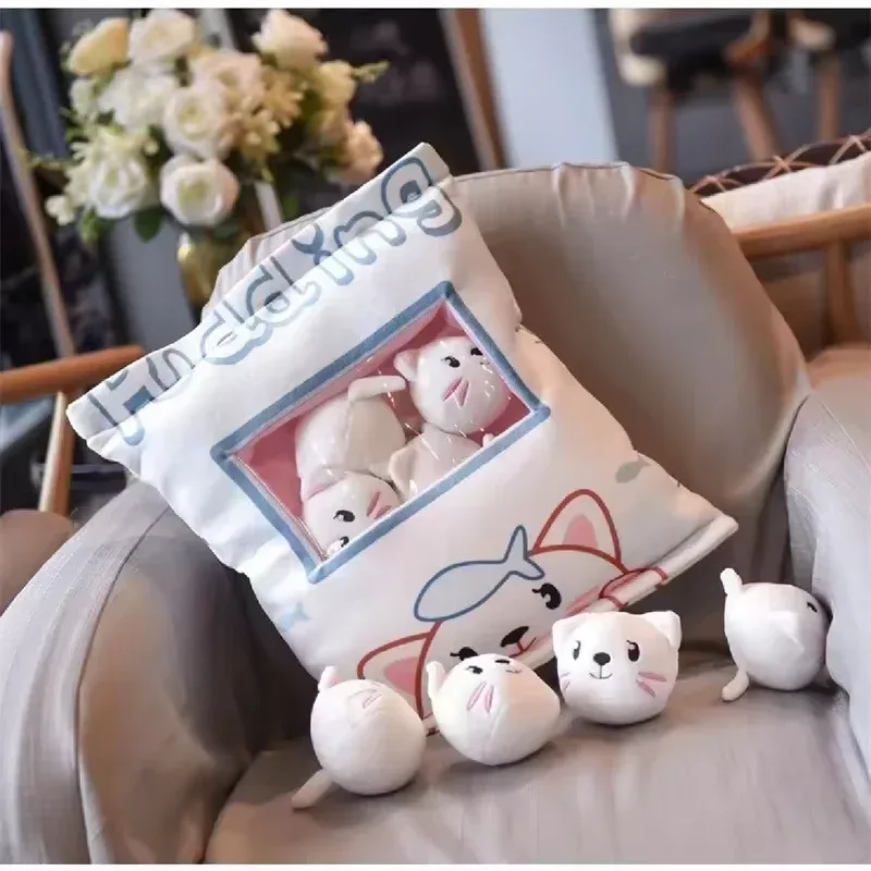 Cute Cartoon Snack Bag Plush Pillow Stuffed Doll Throw Cushion Trendy Internet Famous Snack Bag Plush Toy Soft Office Home De