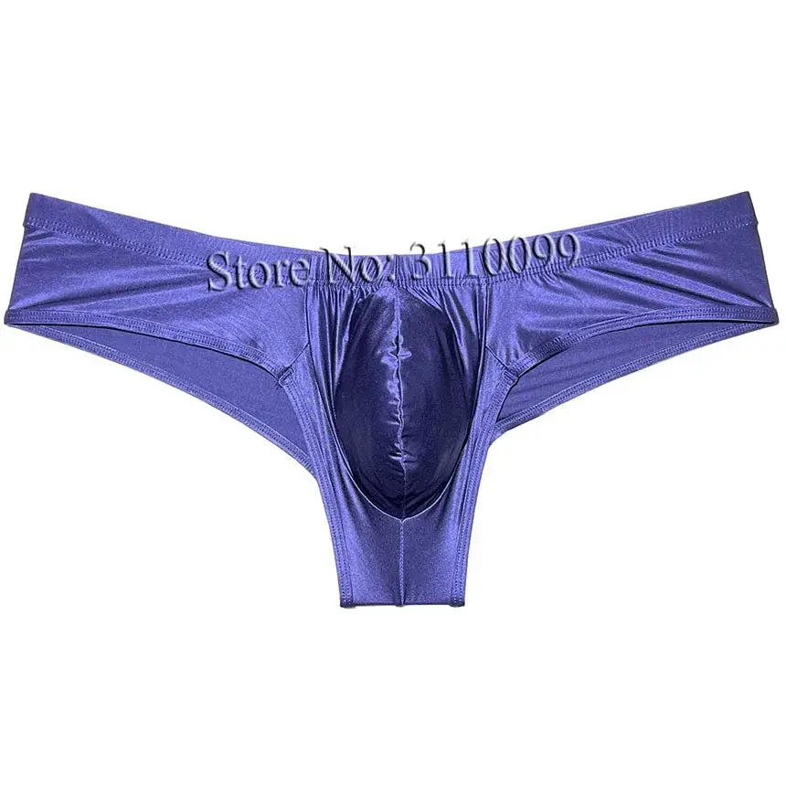 Cuecas boxer masculinas de seda brilhante mini biquíni melhoram bolsa boxers de biquíni — image 9