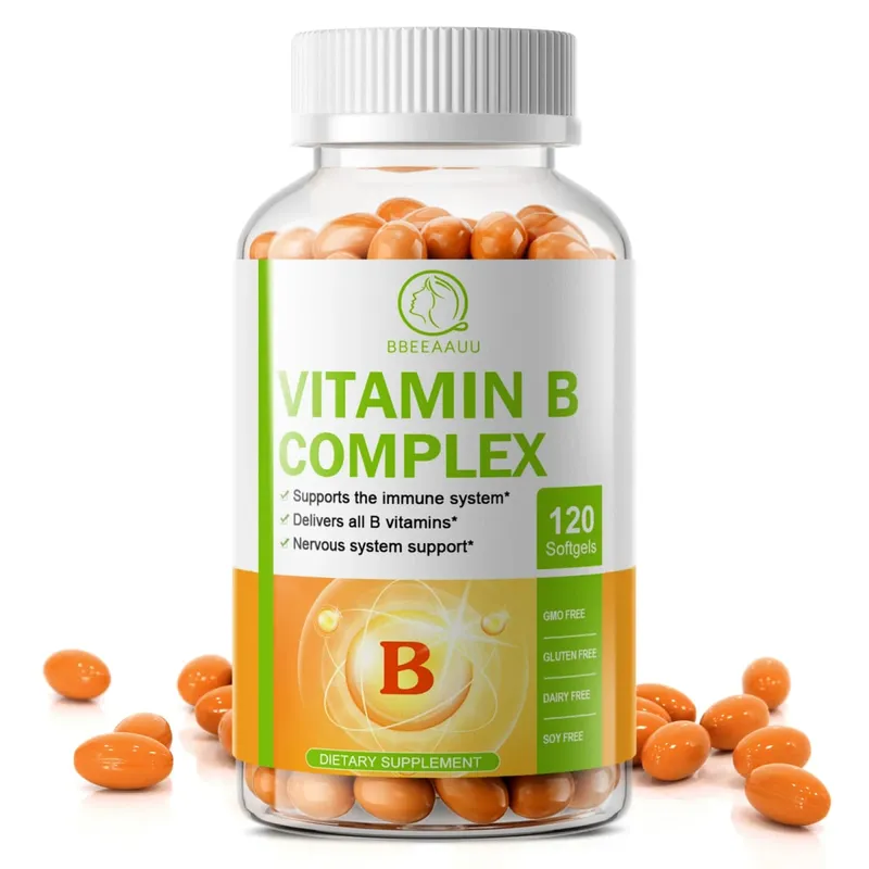 Super B Vitamin B Complex Capsules (Vitamin B1 B2 B3 B5 B6 B12 Folic Acid Biotin COQ10) Contain all B Vitamins